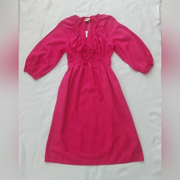 UNIVERSAL THREAD Pink Peasant Sleeve Women's Dress NWT - Picture 7 of 9